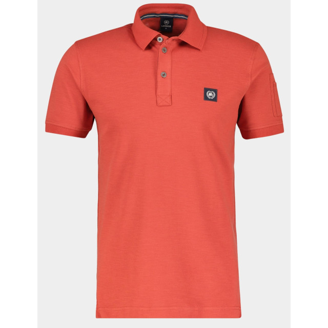 Lerros Polo korte mouw polo 1/2 arm 2433207/327 deep coral red 178663 large