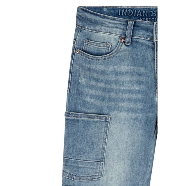 Indian Blue Jongens korte jeans worker light blue denim 150253478 large