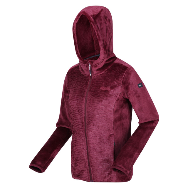 Regatta Dames julissa iii fluffy full zip fleecejack UTRG9049_burgundy large