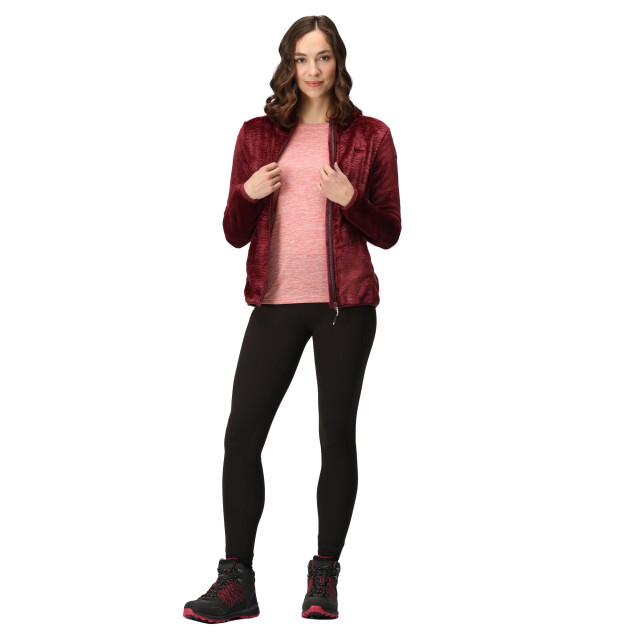 Regatta Dames julissa iii fluffy full zip fleecejack UTRG9049_burgundy large