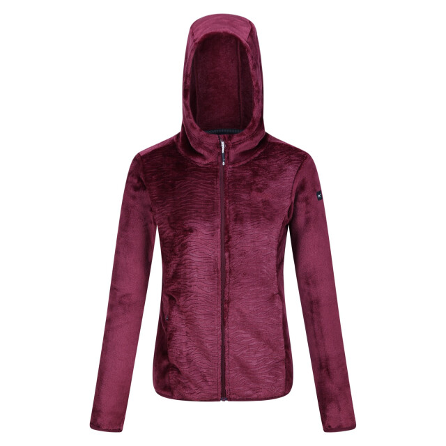 Regatta Dames julissa iii fluffy full zip fleecejack UTRG9049_burgundy large