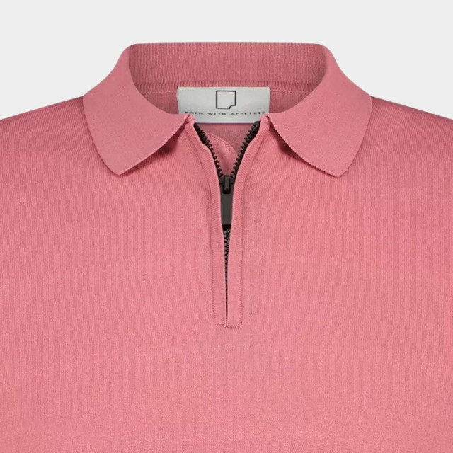 Born with Appetite Polo korte mouw dan polo zip stretch knit 24108da31/730 rose 181691 large