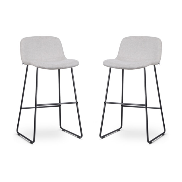 Nolon Nino-mats barkruk zwart onderstel 75 cm set van 2 2833518 large