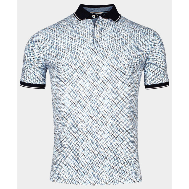 Baileys Polo korte mouw poloshirt pique allover print 415271/66 181214 large