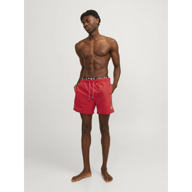 Jack & Jones Heren zwemshort jpstfiji dubbele waistband 12227254-Rood large