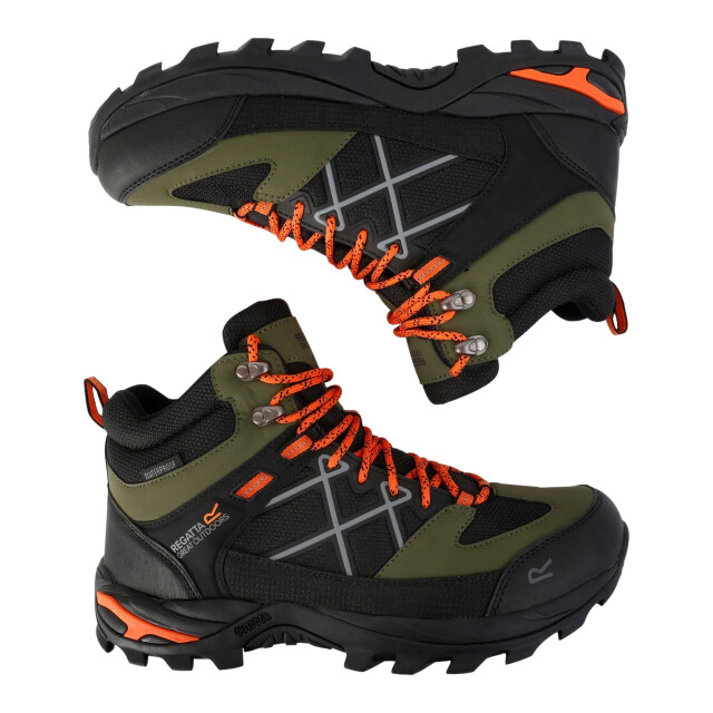 Regatta Heren samaris iii wandelschoenen UTRG9713_cypressgreenblazeorange large