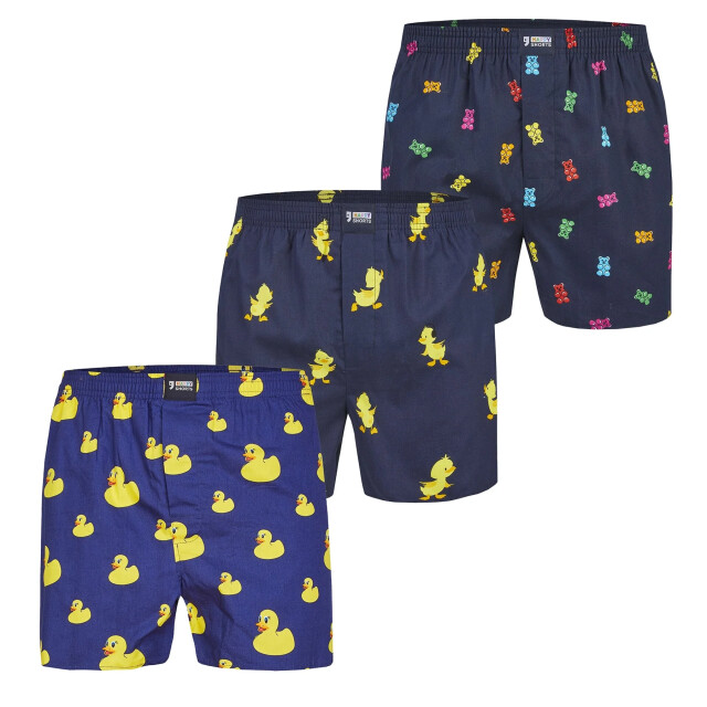 Happy Shorts Wijde boxershorts heren met print 3-pack HS-331-329-88 large
