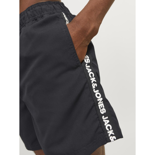 Jack & Jones Heren zwemshorts jpstfiji black tape effen 12253129-Black large