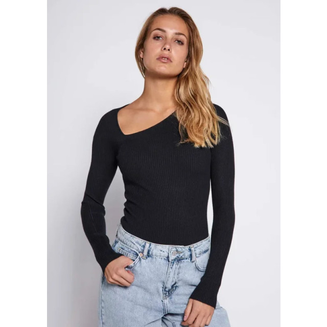 Norr Sherry knit top black - Sherry knit top black - NORR large