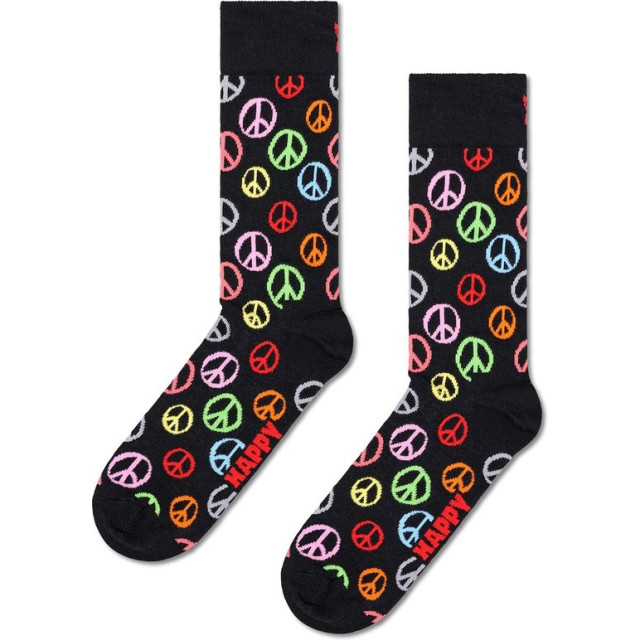 Happy Socks peace - maat en 41-46 Happy Socks - Peace - Zwart - Maat 36-40 en 41-46 large