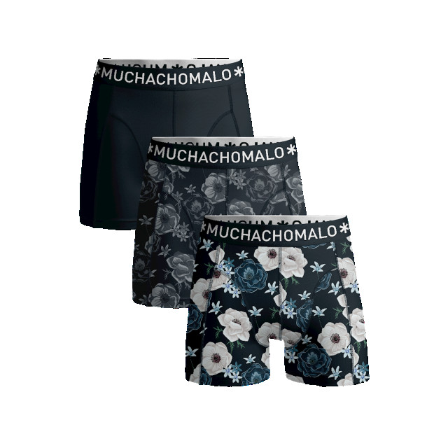 Muchachomalo Men 3-pack boxer shorts print/print/solid U-FLORAL1010-01nl_nl large