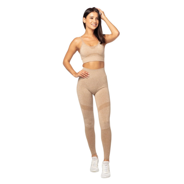 Carpatree Dames vibe melange naadloze legging UTCC162_beige large