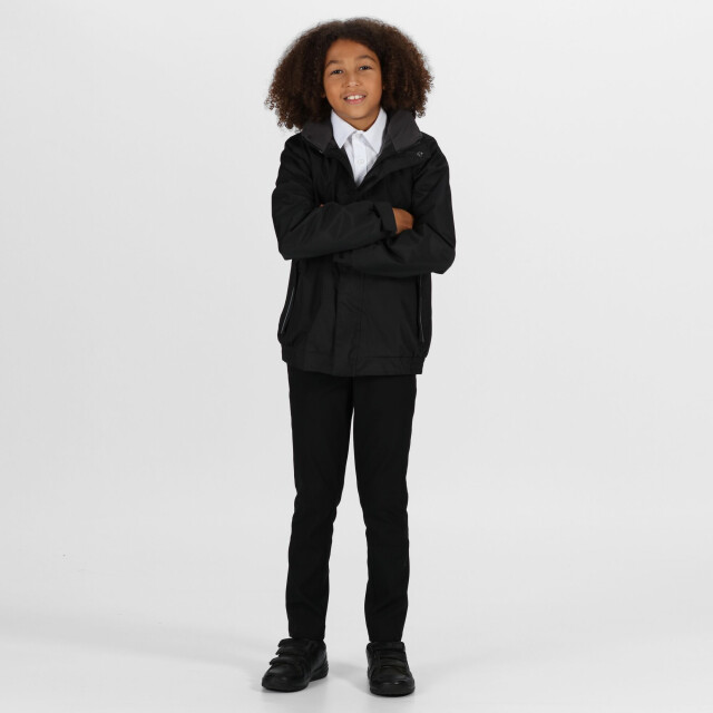 Regatta Kinderen/kinderen waterdicht windproof dover-jasje UTRG1604_blackash large