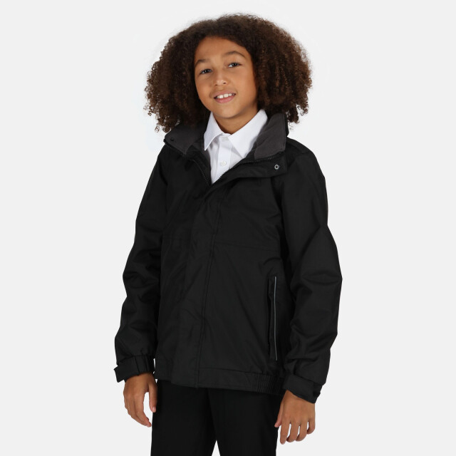 Regatta Kinderen/kinderen waterdicht windproof dover-jasje UTRG1604_blackash large