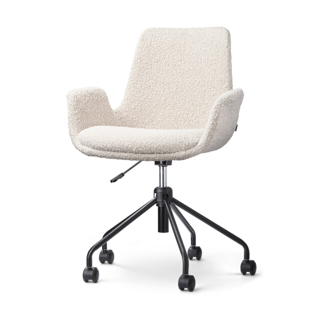 Nolon Nout-eef bureaustoel bouclé zwart onderstel 2794715 large
