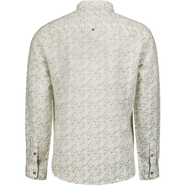 No Excess Overhemd lange mouw print allover linnen white 23430279-010 large