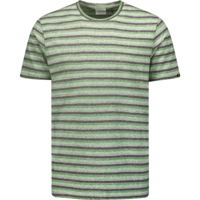 No Excess T-shirt korte mouw ronde hals met streep green 23350329-050 large