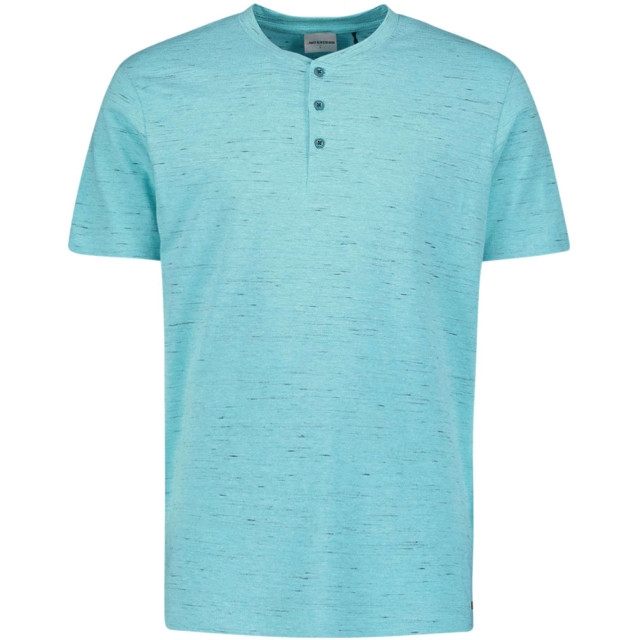 No Excess T-shirt granddad sluiting korte mouw aqua 23350235SN-036 large