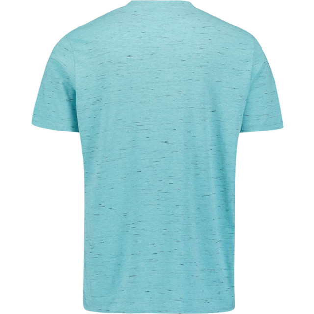 No Excess T-shirt granddad sluiting korte mouw aqua 23350235SN-036 large