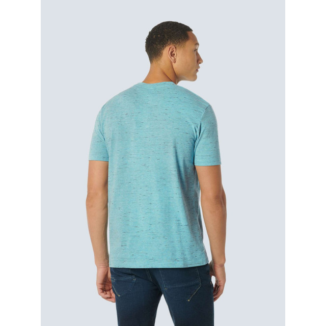 No Excess T-shirt granddad sluiting korte mouw aqua 23350235SN-036 large