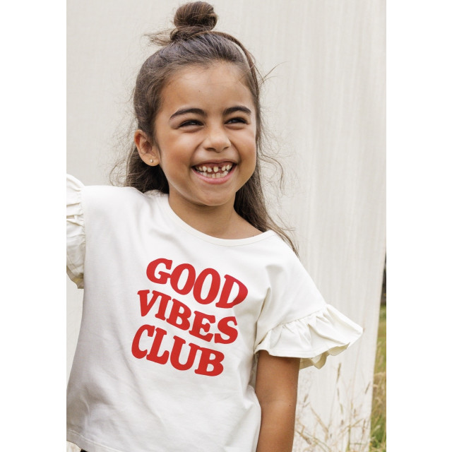 Looxs Revolution T-shirt ivory  voor meisjes in de kleur 2413-7471-005 large