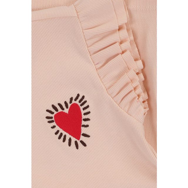 Looxs Revolution T-shirt rib jersey nude peach voor meisjes in de kleur 2413-7166-208 large