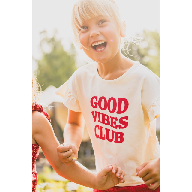 Looxs Revolution T-shirt ivory  voor meisjes in de kleur 2413-7471-005 large