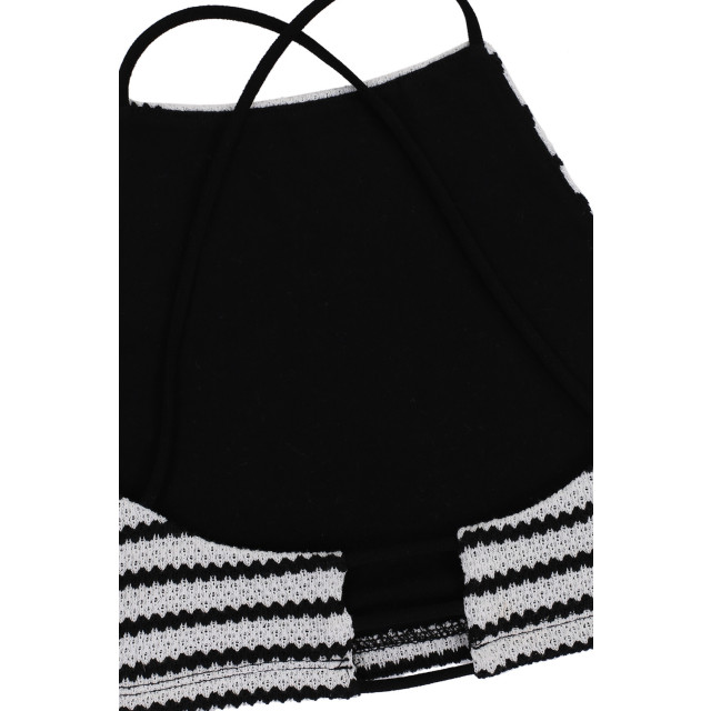 Looxs Revolution Top spaghetti kruisbandjes black and white voor meisjes in de kleur 2413-5481-847 large