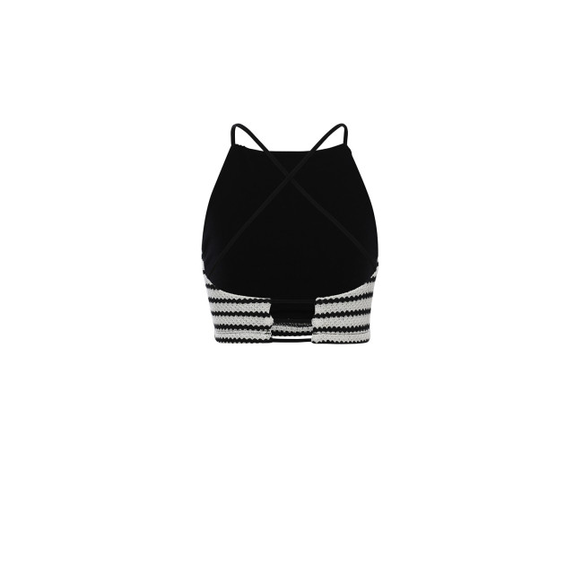 Looxs Revolution Top spaghetti kruisbandjes black and white voor meisjes in de kleur 2413-5481-847 large