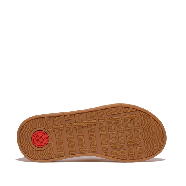 FitFlop F-mode leather-twist flatform slides (cork wrap) HI1 large