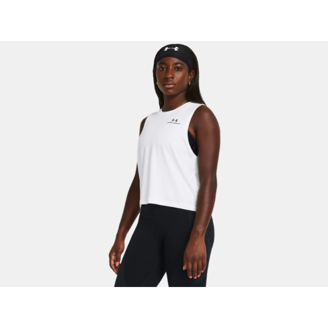 Under Armour Rush energy crop tank-wht 1383654-100 Under Armour rush energy crop tank-wht 1383654-100 large