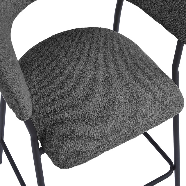Multifurn 2x barkruk ava bouclé antraciet (set van 2) 2878698 large