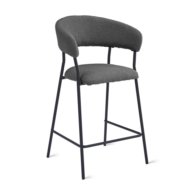 Multifurn 2x barkruk ava bouclé antraciet (set van 2) 2878698 large