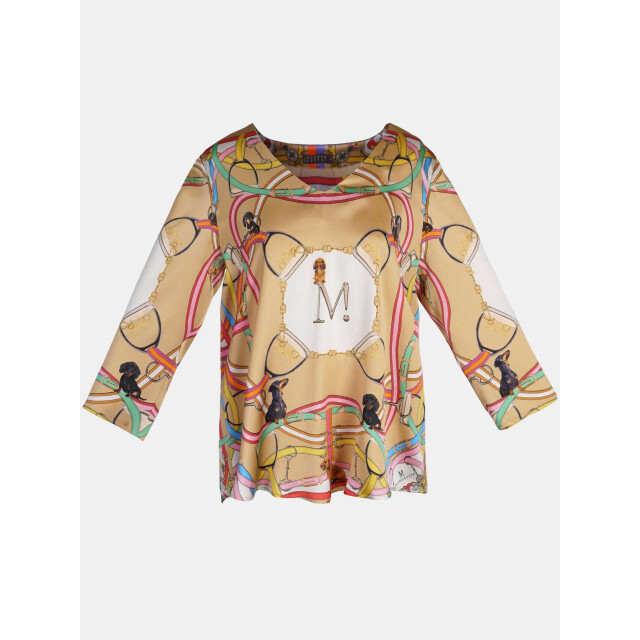 Mucho Gusto Zijden blouse roma met teckel twist Zijden Blouse Roma met teckel twist large
