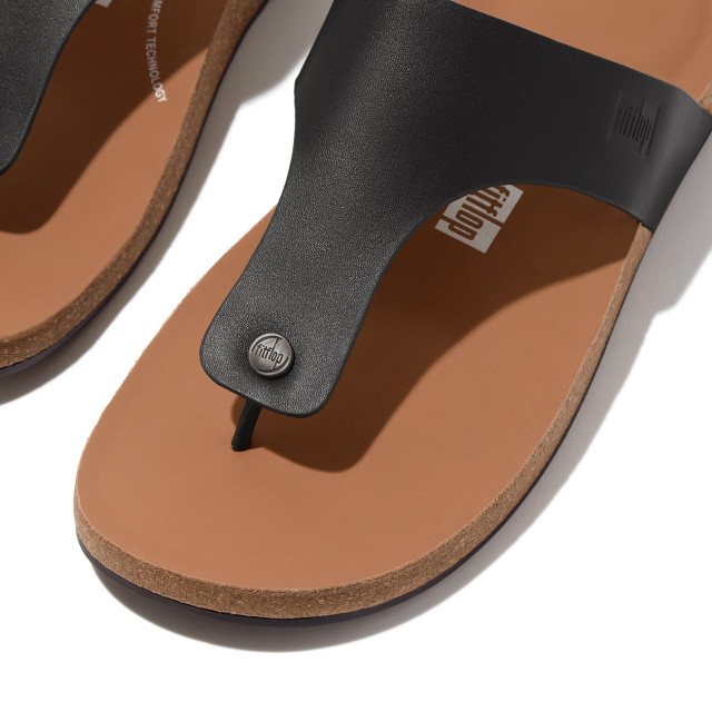 FitFlop Iqushion men's leather toe-post sandals GZ6 large