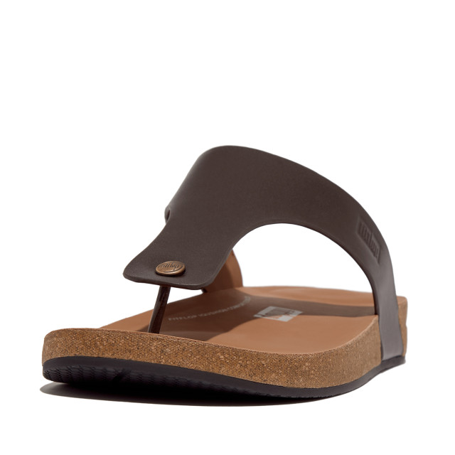 FitFlop Iqushion men's leather toe-post sandals GZ6 large