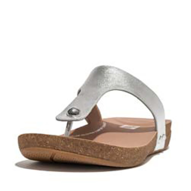 FitFlop Iqushion metallic-leather toe-post sandals HT1 large