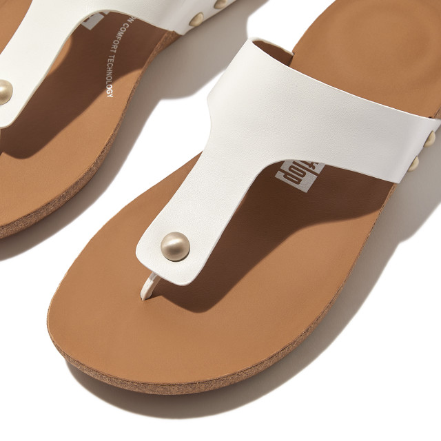 FitFlop Iqushion leather toe-post sandals HE9 large