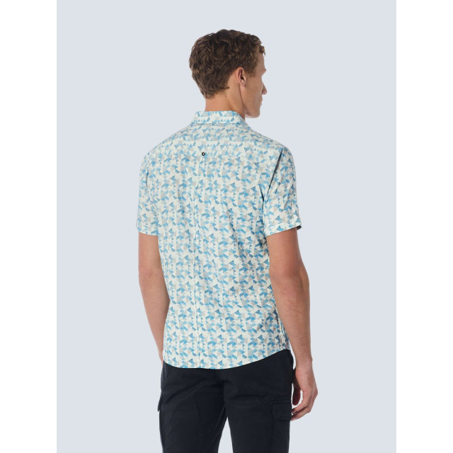 No Excess Overhemd korte mouw met print allover aqua 23440340-036 large