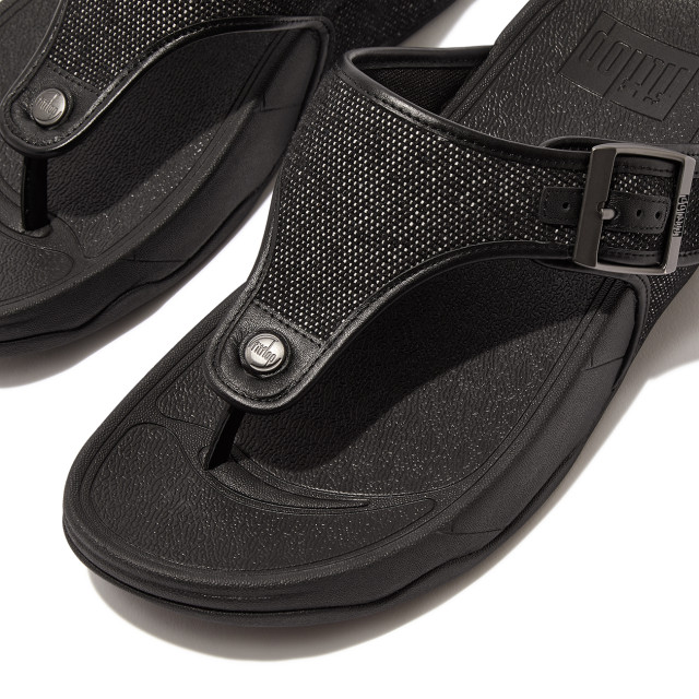 FitFlop Trakk ii mens buckle two-tone canvas toe-thongs HB1 large