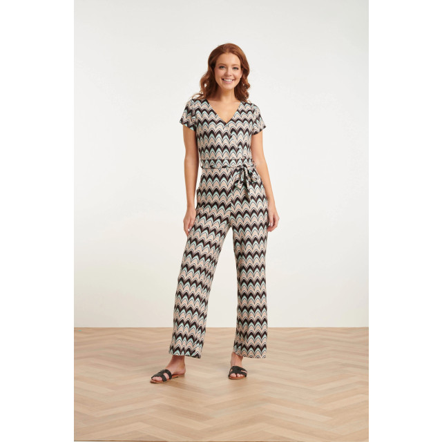 Smashed Lemon 24427 zachte stretch grafische print zomer jumpsuit 24427-998-3XL large