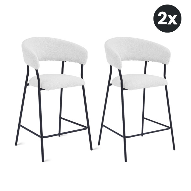Multifurn 2x barkruk ava bouclé ivoor (set van 2) 2878697 large