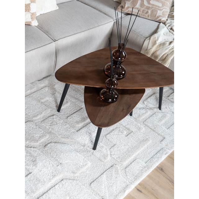 Home67 Salontafel jamal espresso mangohout set van 2 2881151 large