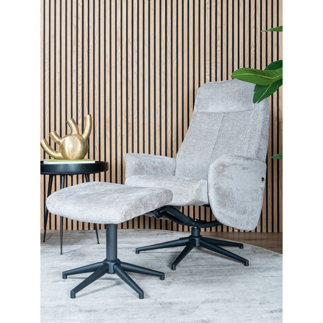 Home67 Relaxfauteuil bindy + hocker perfect harmony taupe 04 2879347 large