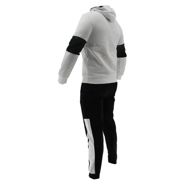Legend Sports Functioneel joggingpak heren/dames wit & zwart polyester Y4830012WHITEBLACKSUITL large