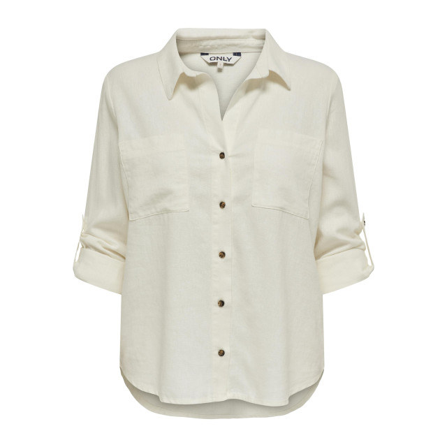 Only Asmin-caro l/s linen shirt pnt 15311011 large