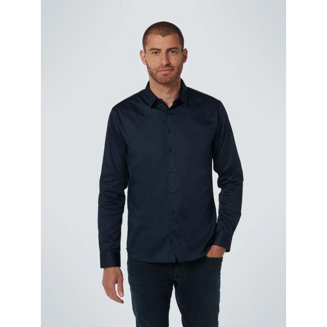 No Excess Heren overhemd n4310 037 navy No Excess N4310 037 Navy large