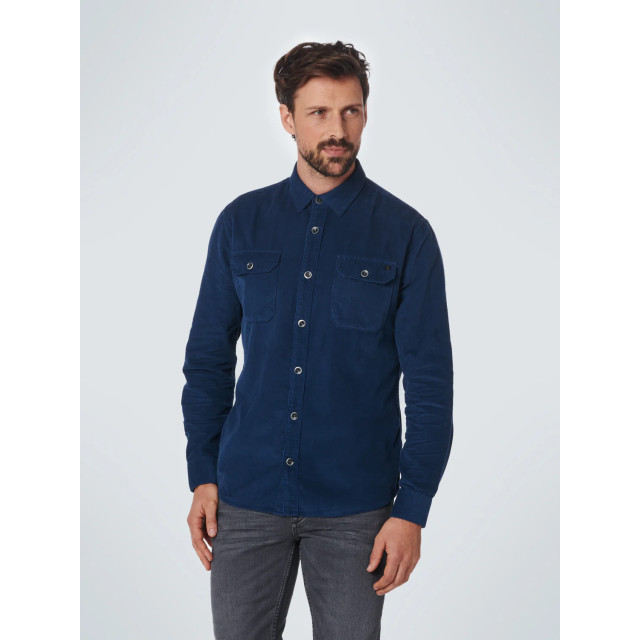 No Excess Heren overhemd 18431108 179 carbon blue No Excess 18431108 179 Carbon Blue large