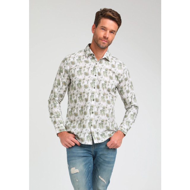 Gabbiano Heren overhemd 333541 520 cactus green Gabbiano Shirt 333541 520 Cactus Green large