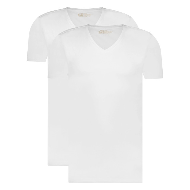 Ten Cate 32325 basic v-neck shirt 2-pack - Heren 32325 001white large